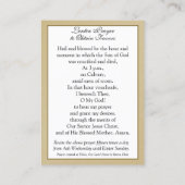 イエス運様のクロス祈りの言葉宗教的な神聖カード 名刺 (裏面)