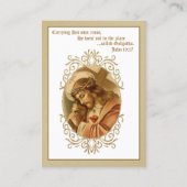 イエス運様のクロス祈りの言葉宗教的な神聖カード 名刺 (正面)