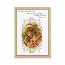 イエス運様のクロス祈りの言葉宗教的な神聖カード