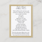 イエス運様のクロス祈りの言葉宗教的な神聖カード 名刺 (裏面)