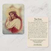 イエス運様のクロス祈りの言葉宗教的な神聖カード 名刺 (正面/裏面)