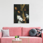 イエス運様の十字架c.1535 (パネル上の油) キャンバスプリント (インサイチュ (リビング))