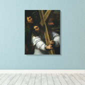 イエス運様の十字架c.1535 (パネル上の油) キャンバスプリント (インサイチュ (ウッドフロア))