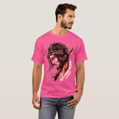 イエス顔-スケッチ Tシャツ (正面フル)