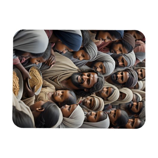 イエス食べ物を与え様 マグネット (横)