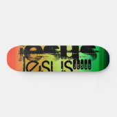 イエス鮮やか、緑、オレンジ、黄 スケートボード (横)