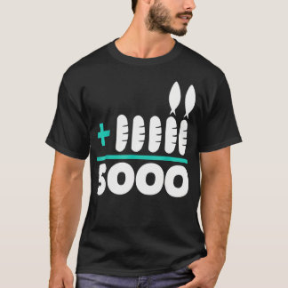 イエス2魚5パン5000銅に対して選択 Tシャツ