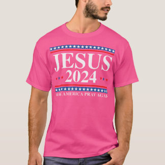イエス2024再びアメリカを作祈るアメリカ愛国的4 Tシャツ