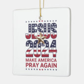 イエス2024再びアメリカ祈を作る セラミックオーナメント (左)