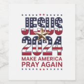 イエス2024再びアメリカ祈を作る ワインラベル (シングルラベル)