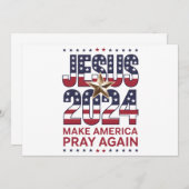 イエス2024再びアメリカ祈を作る 招待状 (正面/裏面)