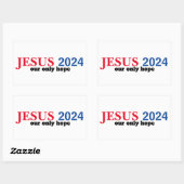 イエス2024私たちの唯一の希望大統領の 長方形シール (シート)
