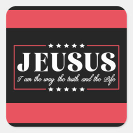 イエス2024私は真実と人生の政治的方法である スクエアシール