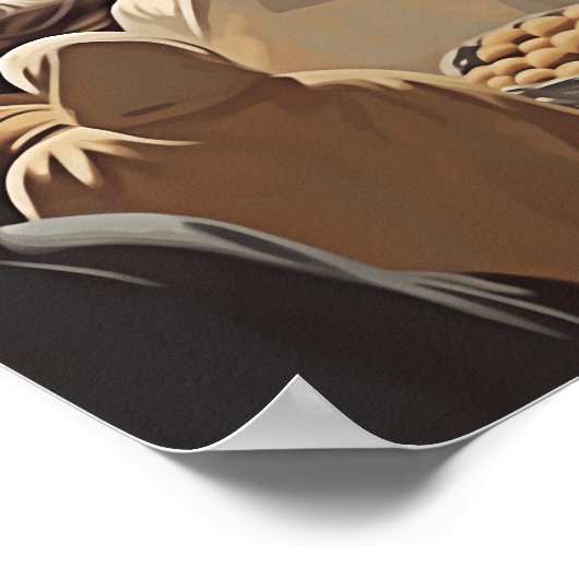 イエス5000食べ物を与えクリスチャン宗教聖なる書物、 経典 ポスター (角)