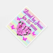 イエス85th誕生日フローラナプキンスに愛される スタンダードランチョンナプキン (角)