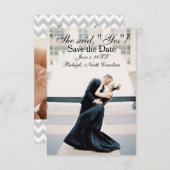 「イエス」って言ったんだ - 3x5 結婚式の日程お知らせカード 招待状 (正面/裏面)