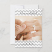 「イエス」と彼女は言った - 3x5 結婚式の日程お知らせカード 招待状 (裏面)