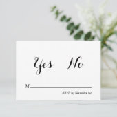 「イエス」と言った ウェディング RSVP 招待状 (スタンド正面)