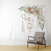 「イエス」と言った | ボホ ブライダル ウェディング シャワー デコレーション タペストリー (インサイチュ(横))