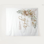 「イエス」と言った | ボホ ブライダル ウェディング シャワー デコレーション タペストリー (正面(横))