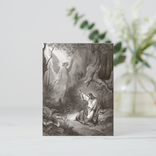 イエス・アゴニー・イン・ザ・ガーデン宗教的はがき ポストカード (スタンド正面)