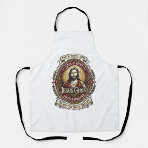 イエス・アンティーク 家宝 グラフィックTシャツ キリスト教アート エプロン
