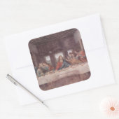 イエス「イェスワ」最後の晩餐、レオナルド・ダ・ヴィンチ スクエアシール (封筒)