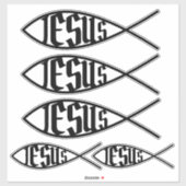 イエス・イクサスはキリスト教のシンボルを釣る シール (シート)