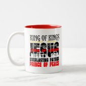 イエス・イザヤの名前9:6クリスチャン ツートーンマグカップ (左)