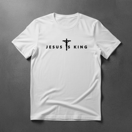 イエス・イズ・キング ブラックテキスト Tシャツ