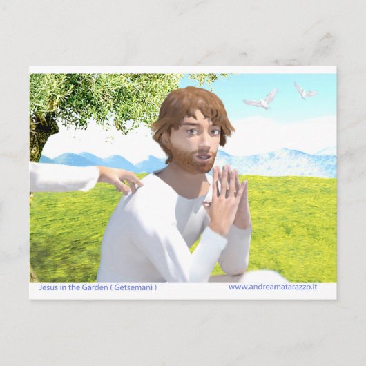 イエス・イン・ザ・ガーデン( Getsemani ) ポストカード (正面)
