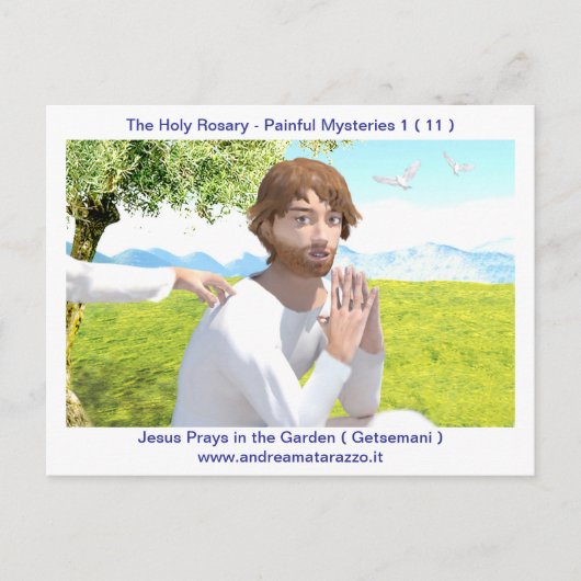 イエス・イン・ザ・ガーデン( Getsemani ) ポストカード (正面)