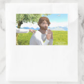 イエス・イン・ザ・ガーデン( Getsemani ) 長方形シール (バッグ)