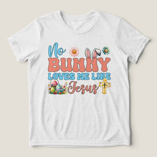 イエス・イースターのように愛してくれるバニーはいない トライブレンドＴシャツ (デザイン正面)