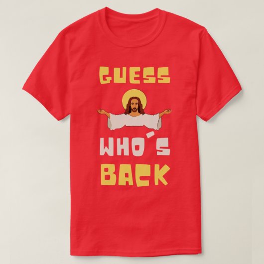 イエス・イースターの宗教者Wのおもしろい背景を推測 Tシャツ (デザイン正面)
