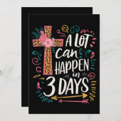 イエス・イースターの3つの日で多くの事が起こる 招待状 (正面/裏面)