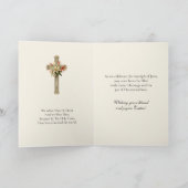 イエス・イースター復活の司祭のホストを保持 シーズンカード (内部)