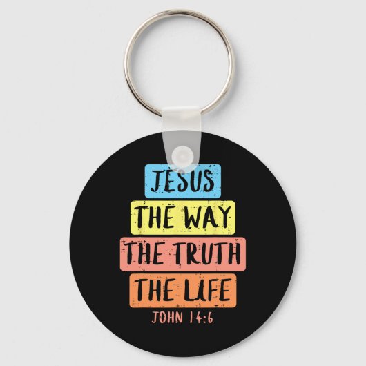 イエス・ウェイ真実の人生ヨハネ146復活祭の宗教的な部屋 キーホルダー (正面)
