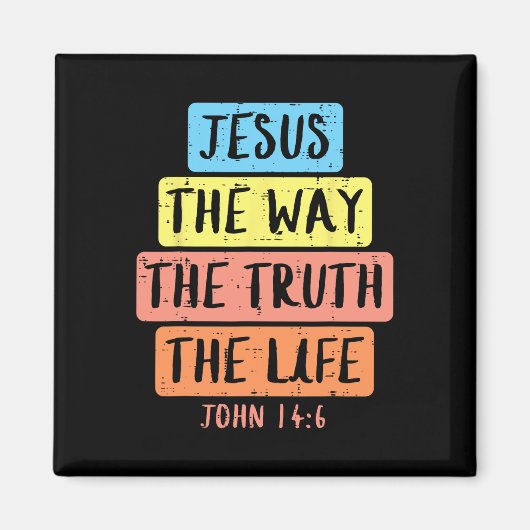 イエス・ウェイ真実の人生ヨハネ146復活祭の宗教的な部屋 マグネット (正面)