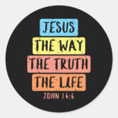 イエス・ウェイ真実の人生ヨハネ146復活祭の宗教的な部屋 ラウンドシール (正面)