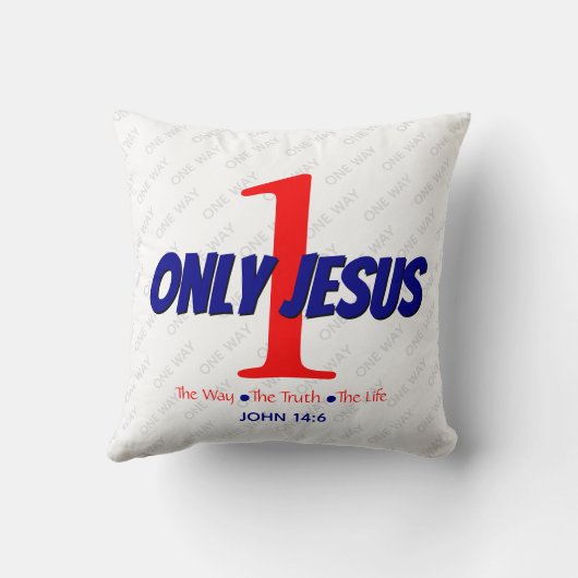 イエス・ウェイ・トゥルーズ・ライフ・クリスチャン クッション (裏面)