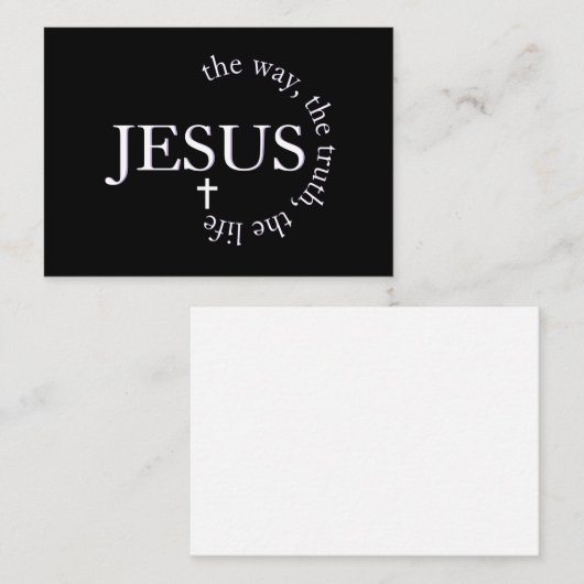 イエス・ウェイ、真実、人生ヨハネ14:6十字架 ノートカード (正面/裏面)