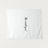 「イエス」ウェディングシャワーバナー背景 タペストリー (正面(横))