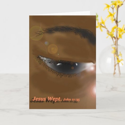 イエス・ウェプト カード (黄色い花)