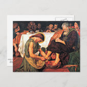 イエス・ウォッシング・ピーターの足 ポストカード (正面/裏面)