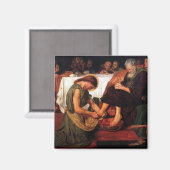 イエス・ウォッシング・ピーターの足 マグネット (正面/裏面)