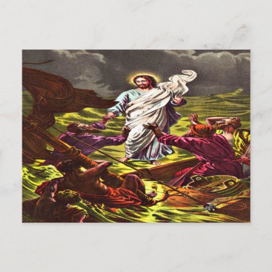 イエス・ウォークオン・ウォーター葉書 ポストカード (正面)