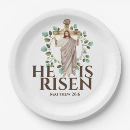 イエス・ウッドン・クロス・ヘ・イースター・ホリデー ペーパープレート