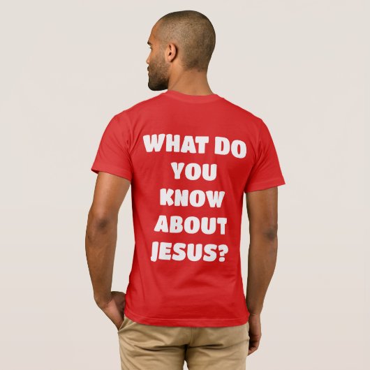 イエス・エバンジェリズムのキリスト教Tシャツについて教えて Tシャツ (裏面フル)