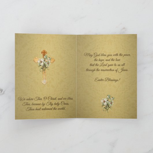 イエス・カトリック復活祭の宗教復活 シーズンカード (内部)